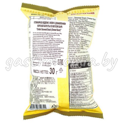 СНЕКИ из морской капусты с сыром 30 г Doidori Seaweed Snack 