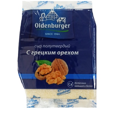 Сыр с грецкими орехами (брусок) 200 г Oldenburger