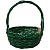 Корзина круглая d=29 см (средняя) зелёная