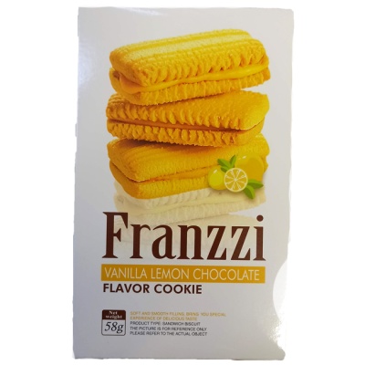 Печенье-сэндвич песочное с лимонно-ванильным вкусом 58 г Franzzi