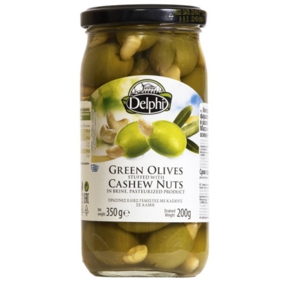 Оливки фаршированные кешью 350 г Delphi