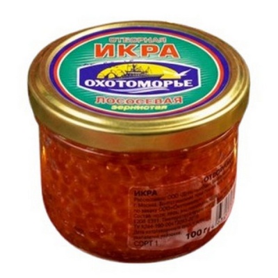 Икра красная лососевая (горбуша) 100 г ОХОТОМОРЬЕ