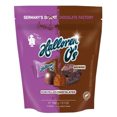Шоколадные конфеты с начинкой со вкусом брауни 144 г Halloren O's