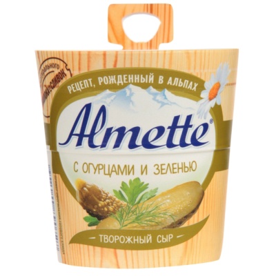 Сыр творожный с огурцами и зеленью 150 г  Almette