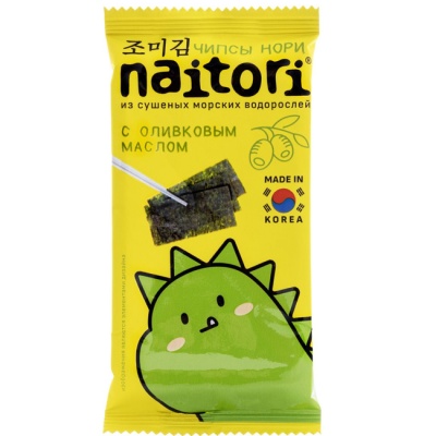 Чипсы нори с оливковым маслом 3 г (срок годн.07.10) NAITORI