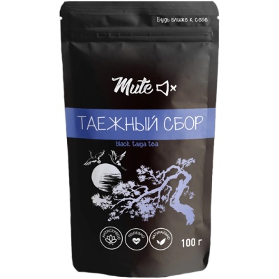 Чай черный "Таёжный" 100 г Mute