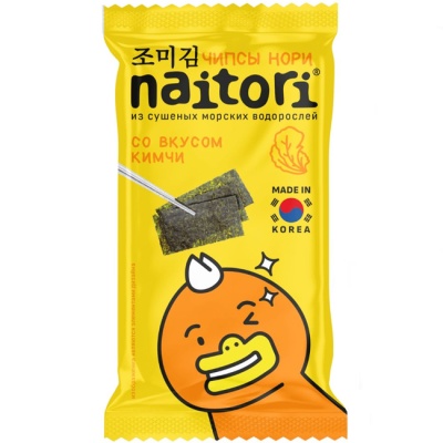 Чипсы нори со вкусом кимчи 3 г NAITORI