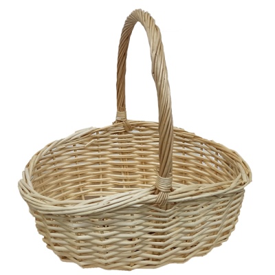 Корзина овальная 45 х 35 см (большая) натурального цвета