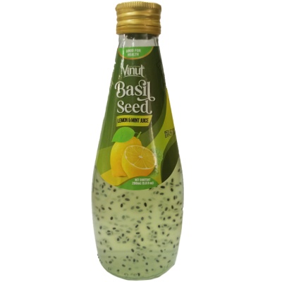 Напиток с соком лимона и мяты с семенами базилика 290 мл Vinut