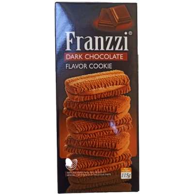 Песочное печенье со вкусом темного шоколада 115 г Franzzi